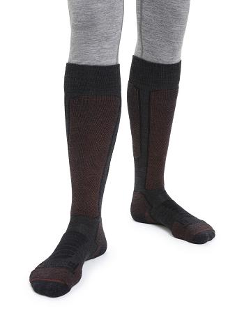 Pánské Ponožky Icebreaker Merino Ski+ Medium Over the Calf Černé | CZ 1920LISH